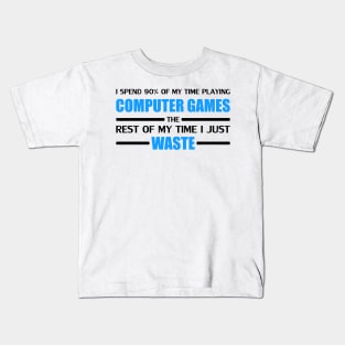 Computer Gaming Blue Kids T-Shirt